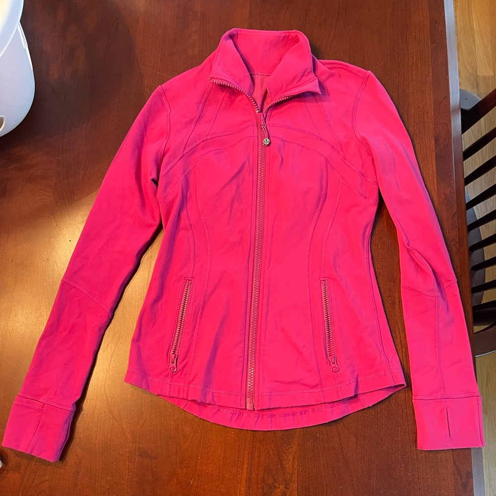 Lululemon Define Jacket dark pink size 8